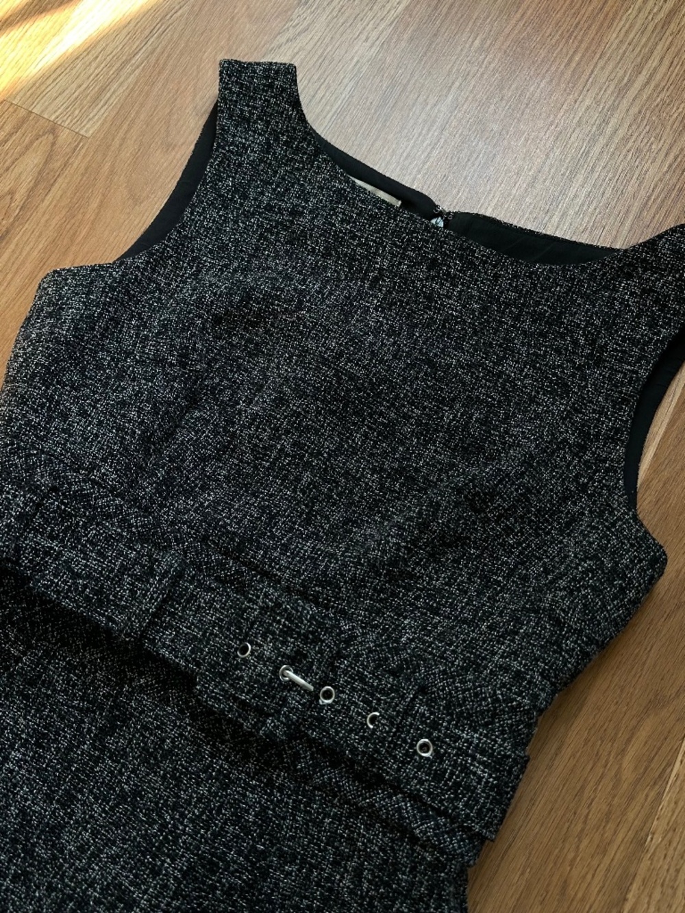 Banana Republic Black and White Tweed Mini Dress Size 00P